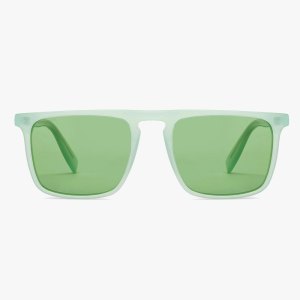 Green Full Rim Rectangle Sunglasses For Men