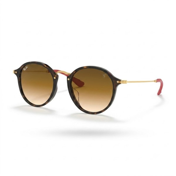 Ray-Ban RB2447MF Round Fleck Scuderia Ferrari Collection F61351 sunglasses, three-quarter view
