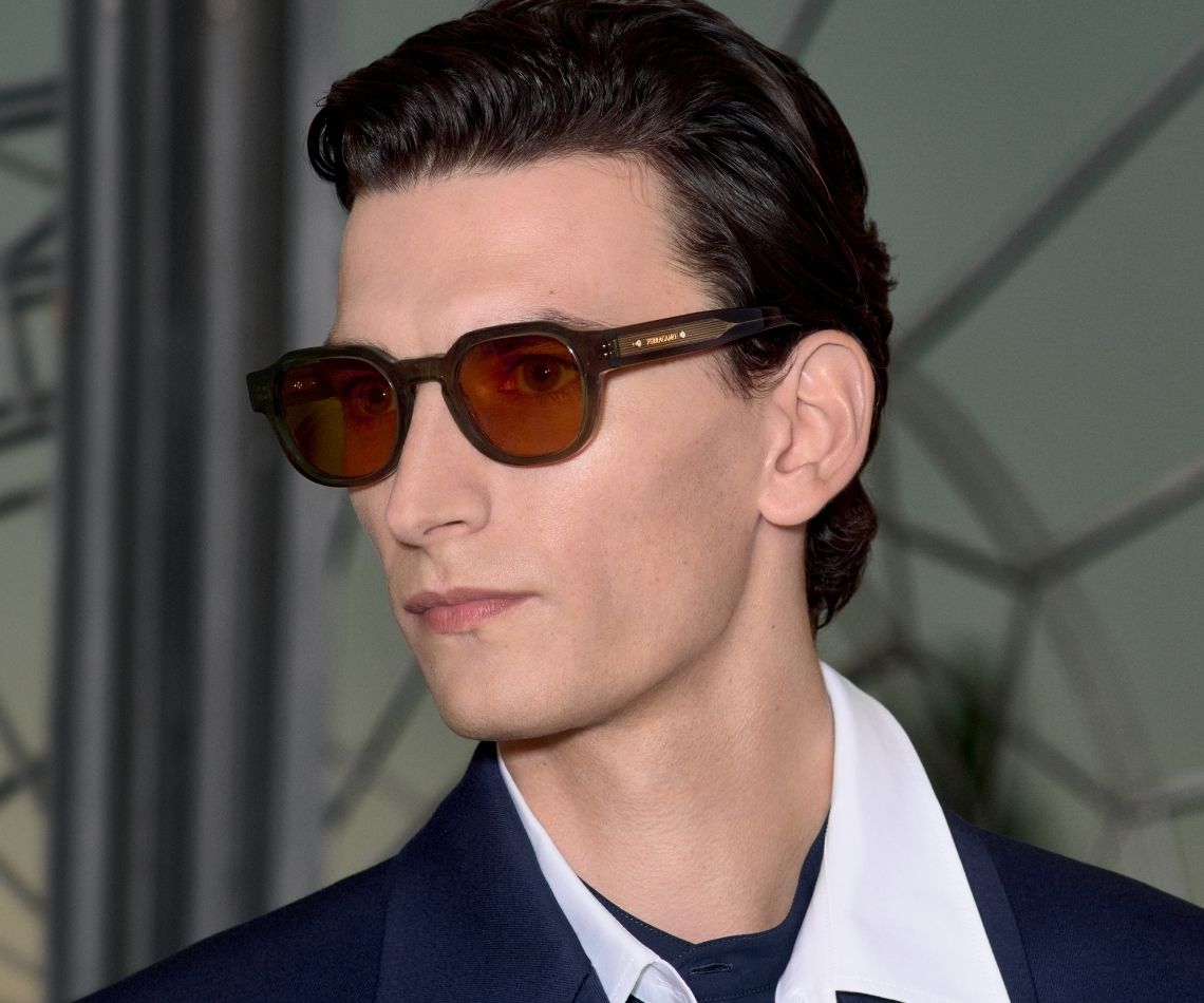 Official Ferragamo menswear eyewear portrait